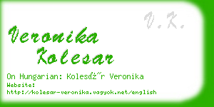 veronika kolesar business card